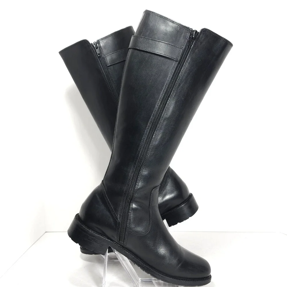 SANTANA CANADA Palomino Waterproof Leather Equestrian Riding Zip Boots Women's 8